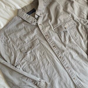 Khaki Spirit River longsleeve workwear shirt